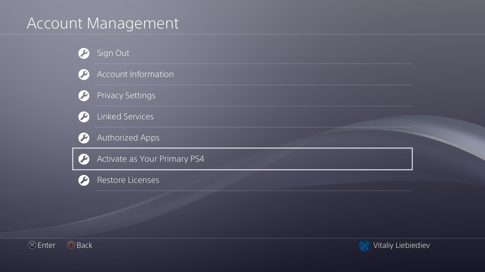 Настройки PS4